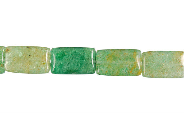 African Aventurine Flat Rectangle Beads