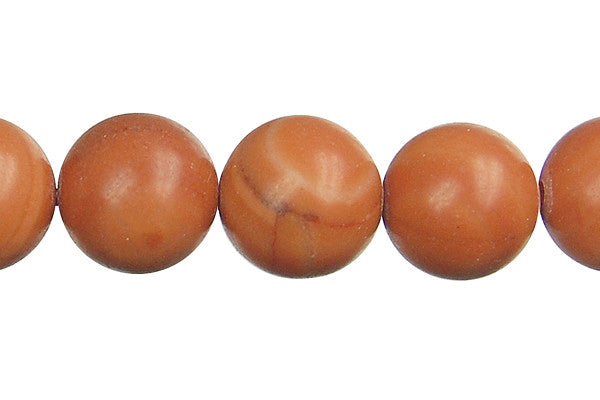 Red Zebra Jasper Round Beads