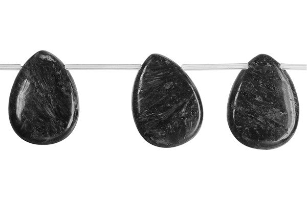 Blue Fire Feldspar Flat Briolette Beads