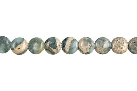 Aqua Terra Jasper Coin Beads