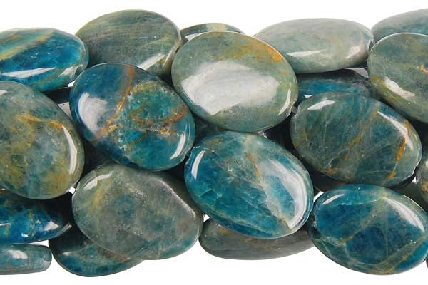 Apatite Flat Oval (B) Beads