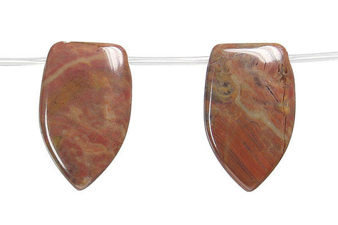Amber Onyx Shield Beads