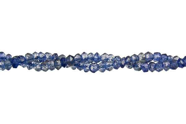 Iolite Faceted Rondelle Beads
