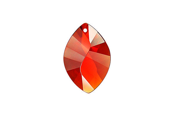 Pendant Cubic Zirconia Faceted Marquise (Ruby)