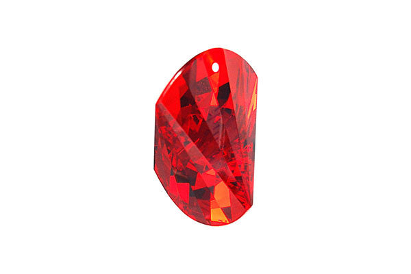 Pendant Cubic Zirconia Faceted Fan (Ruby)