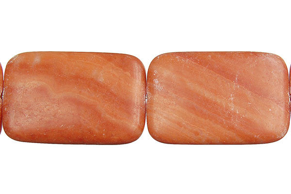 Red Zebra Jasper Flat Rectangle Beads