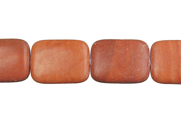 Red Zebra Jasper Flat Rectangle Beads