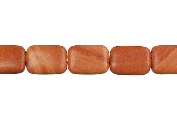 Red Zebra Jasper Flat Rectangle Beads