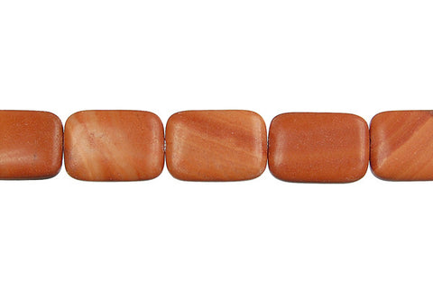 Red Zebra Jasper Flat Rectangle Beads
