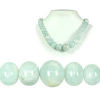 Aquamarine Graduated Rondelle Beads