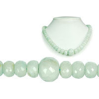 Aquamarine Graduated Faceted Rondelle Beads