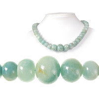 Aquamarine Graduated Rondelle Beads