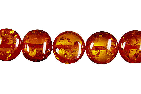 Synthetic Amber (Dark) Button Beads