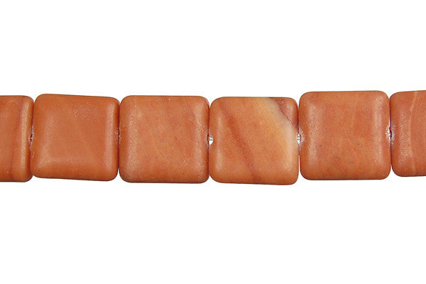 Red Zebra Jasper Square Beads