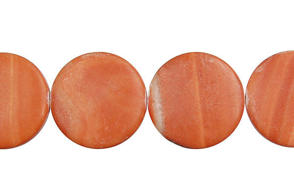 Red Zebra Jasper Coin Beads