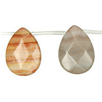 Rainbow Onyx Faceted Flat Briolette Beads