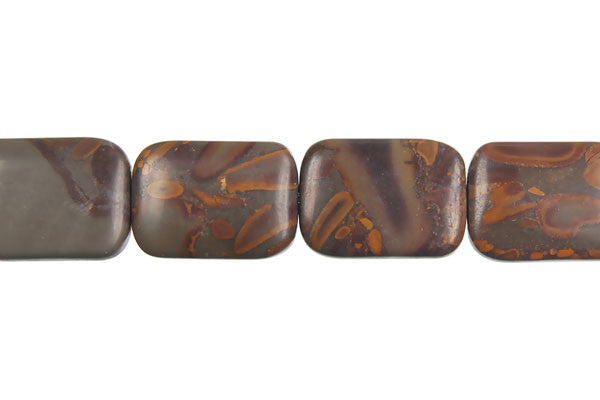 Golden Jasper Flat Rectangle Beads