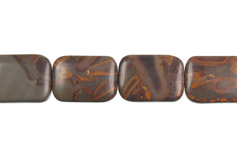 Golden Jasper Flat Rectangle Beads