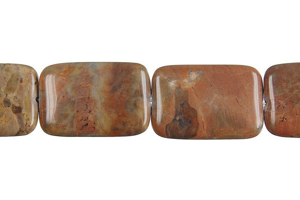 Amber Onyx Flat Rectangle Beads