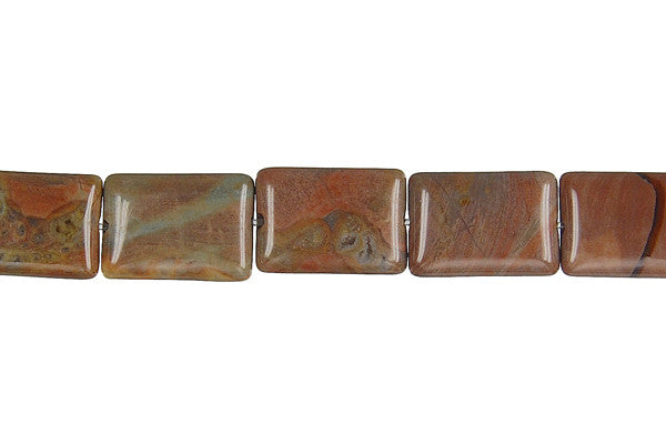 Amber Onyx Flat Rectangle Beads