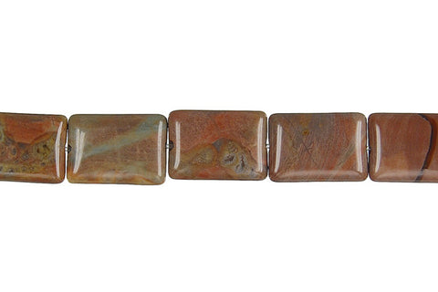 Amber Onyx Flat Rectangle Beads