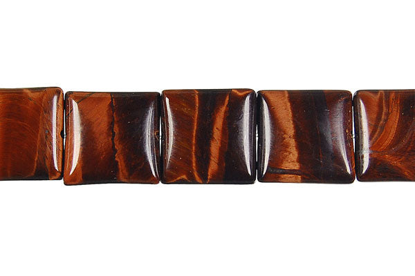 Red Tiger Eye Square Beads