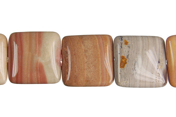 Rainbow Onyx Square Beads