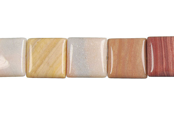 Rainbow Onyx Square Beads