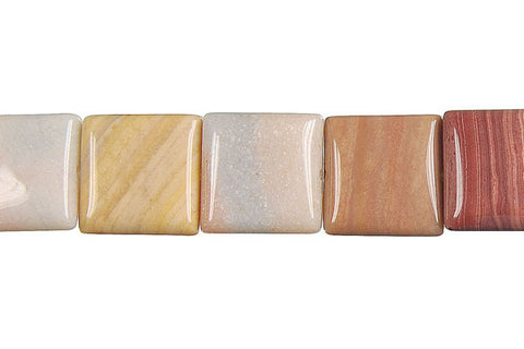 Rainbow Onyx Square Beads