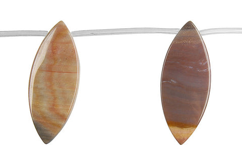 Rainbow Onyx Flat Rice Beads