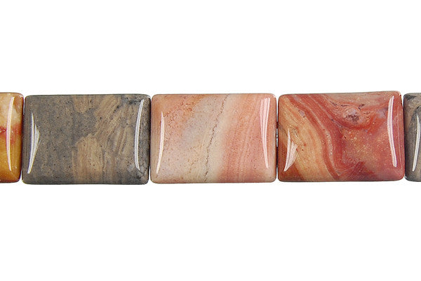 Rainbow Onyx Flat Rectangle Beads