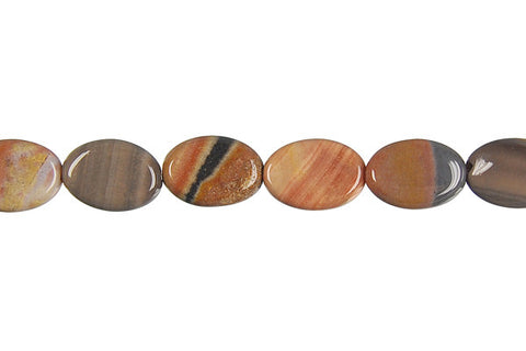 Rainbow Onyx Flat Oval Beads
