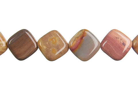 Rainbow Onyx Diamond Square Beads