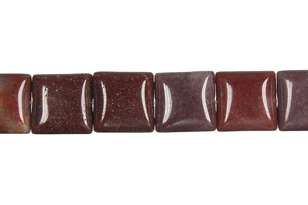 Chocolate Aventurine Square Beads