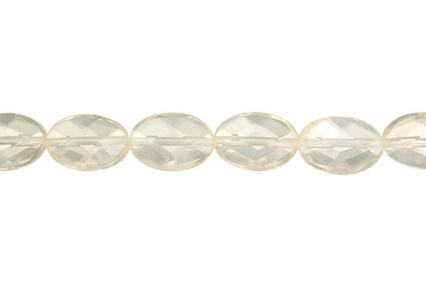 Citrine (Lemon) Faceted Flat Oval Beads