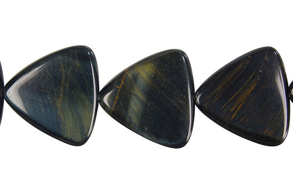 Blue Tiger Eye Triangle Beads