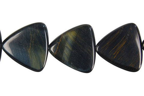 Blue Tiger Eye Triangle Beads