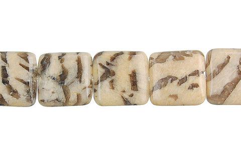 Silkworm Jasper Square Beads