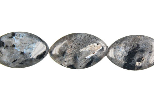 Larvikite Flat Rice Beads