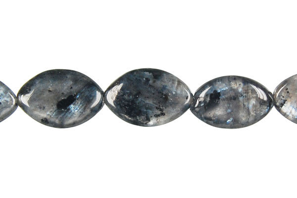 Larvikite Flat Rice Beads