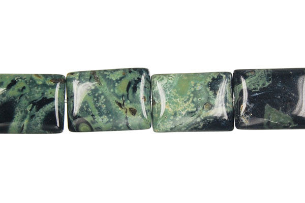 Kambaba Jasper Flat Rectangle Beads