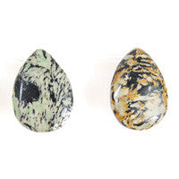 Fireworks Jasper Flat Briolette Beads