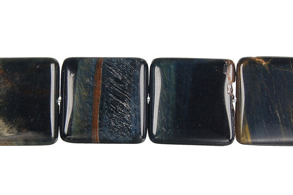 Blue Tiger Eye Square Beads