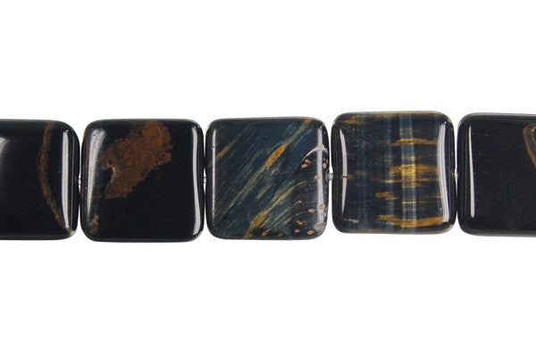 Blue Tiger Eye Square Beads