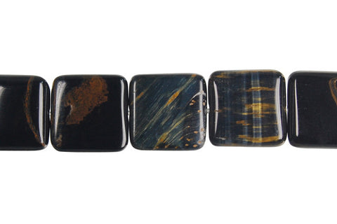 Blue Tiger Eye Square Beads
