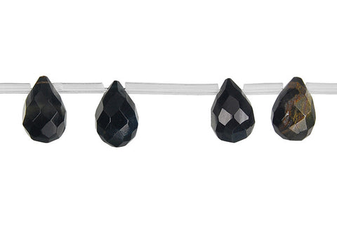 Blue Tiger Eye Faceted Briolette Beads