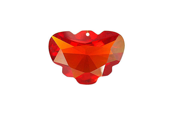 Pendant Cubic Zirconia Faceted Butterfly (Ruby)