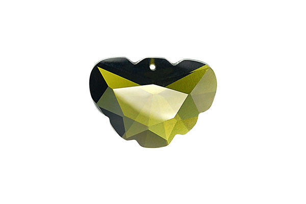 Pendant Cubic Zirconia Faceted Butterfly (Peridot)