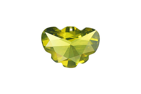 Pendant Cubic Zirconia Faceted Butterfly (Olivine)