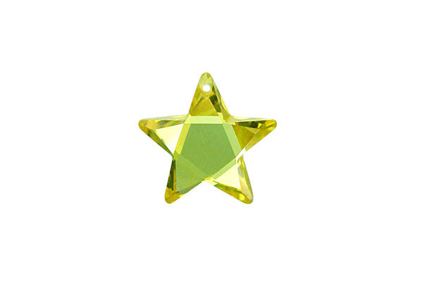 Pendant Cubic Zirconia Faceted Star (Olivine)
